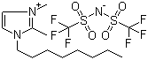 CAS # 350493-09-3, 1-Octyl-2,3-dimethylimidazolium bis(trifluoromethanesulfonyl)imide, 1,2-Dimethyl-3-octyl-1H-imidazolium salt with 1,1,1-trifluoro-N-[(trifluoromethyl)sulfonyl]methanesulfonamide