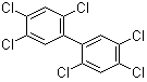 2,2',4,4',5,5'-六氯-1,1'-联苯分子结构 (CAS 35065-27-1)