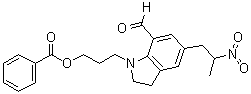 1-[3-(苯甲酰氧基)丙基]-2,3-二氢-5-(2-硝基丙基)-1H-吲哚-7-甲醛分子结构 (CAS 350797-55-6)