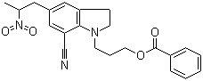 1-[3-(苯甲酰氧基)丙基]-2,3-二氢-5-(2-硝基丙基)-1H-吲哚-7-甲腈分子结构 (CAS 350797-56-7)