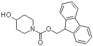 structure of CAS# 351184-42-4, 4-羟基-1-哌啶羧酸芴甲基酯