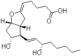 CAS # 35121-78-9, Epoprostenol, 6(9)-Oxy-11,15-dihydroxyprosta-5,13-dienoic acid, PGI2, PGX, PGX(prostaglandin), Prostacyclin, ProstaglandinI, ProstaglandinI2, ProstaglandinX, U 53217, Vasocyclin