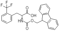 N-[芴甲氧羰基]-2-(三氟甲基)-D-苯丙氨酸分子结构 (CAS 352523-15-0)