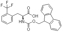N-[芴甲氧羰基]-2-(三氟甲基)-L-苯丙氨酸分子结构 (CAS 352523-16-1)