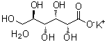 D-葡萄糖酸钾一水合物分子结构 (CAS 35398-15-3)