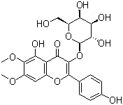 structure of CAS# 35399-32-7, 3-(beta-D-吡喃半乳糖氧基)-5-羟基-2-(4-羟基苯基)-6,7-二甲氧基-4H-1-苯并呋喃-4-酮