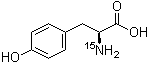 structure of CAS# 35424-81-8, L-酪氨酸-<sup>15</sup>N