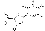 Thymidine-5'-carboxylic acid molecular structure (CAS 3544-99-8)