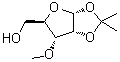 structure of CAS# 35506-61-7, 3-O-Methyl-1,2-O-(1-methylethylidene)-alpha-D-ribofuranose