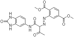 CAS # 35636-63-6, Pigment Yellow 175, C.I. 11784, Dimethyl 2-[[1-[[(2,3-dihydro-2-oxo-1H-benzimidazol-5-yl)amino]carbonyl]-2-oxopropyl]azo]terephthalate