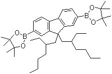 9,9-双(2-乙基己基)芴-2,7-双(硼酸频哪醇酯)分子结构 (CAS 357219-41-1)