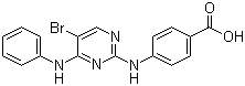 4-[[5-溴-4-(苯基氨基)-2-嘧啶基]氨基]苯甲酸分子结构 (CAS 358789-05-6)
