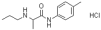 CAS 登录号：35891-99-7, N-(4-甲基苯基)-2-(丙基氨基)-丙酰胺单盐酸盐