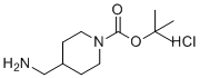 叔丁基4-(氨基甲基)哌啶-1-羧酸酯盐酸盐分子结构 (CAS 359629-16-6)