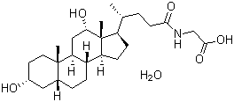 structure of CAS# 360-65-6, 甘氨脱氧胆酸一水合物