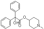 CAS # 3608-67-1, Enpiperate, Hydroxydiphenylacetic acid 1-methylpiperidin-4-yl ester, IT 97, JB 8191, N-Methyl-4-piperidinyl benzilate, N-Methyl-4-piperidyl benzilate, NSC 172167, PMPA