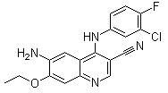 6-氨基-4-(3-氯-4-氟苯基氨基)-7-乙氧基-喹啉-3-甲腈分子结构 (CAS 361162-95-0)