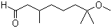 CAS 登录号：3613-30-7, 7-甲氧基-3,7-二甲基辛醛