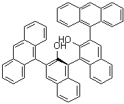 (1S)-3,3'-双-9-蒽基-[1,1'-联萘]-2,2'-二醇分子结构 (CAS 361342-50-9)