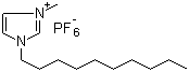 1-癸基-3-甲基咪唑鎓六氟磷酸盐分子结构 (CAS 362043-46-7)