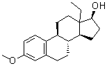 CAS # 3625-82-9, 3-Methoxy-18-methyl-1,3,5(10)-estratrien-17beta-ol, (17beta)-13-Ethyl-3-methoxygona-1,3,5(10)-trien-17-ol, 3-Methoxy-13beta-ethyl-1,3,5(10)-gonatrien-17beta-ol