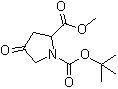 4-氧代-1,2-吡咯烷二甲酸 1-叔丁基 2-甲基酯分子结构 (CAS 362706-26-1)