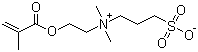 3-[N,N-二甲基-[2-(2-甲基丙-2-烯酰氧基)乙基]铵]丙烷-1-磺酸内盐分子结构 (CAS 3637-26-1)