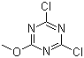 2,4-二氯-6-甲氧基-1,3,5-三嗪分子结构 (CAS 3638-04-8)