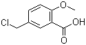 structure of CAS# 3641-23-4, 5-(Chloromethyl)-2-methoxybenzoic acid
