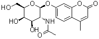 structure of CAS# 36476-29-6, 7-[[2-(乙酰氨基)-2-脱氧-beta-D-吡喃半乳糖基]氧基]-4-甲基-2H-1-苯并吡喃-2-酮