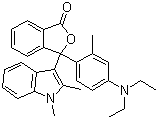 3-[2-甲基-4-(二乙基氨基)苯基]-3-(1,2-二甲基-3-吲哚基)苯酞分子结构 (CAS 36499-49-7)