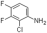 2-氯-3,4-二氟苯胺分子结构 (CAS 36556-48-6)
