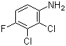 structure of CAS# 36556-52-2, 2,3-二氯-4-氟苯胺