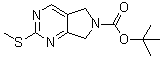 structure of CAS# 365996-86-7, 5,7-二氢-2-(甲硫基)-6H-吡咯并[3,4-d]嘧啶-6-羧酸叔丁酯