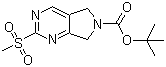 structure of CAS# 365996-87-8, tert-Butyl 2-(methylsulfonyl)-5H-pyrrolo[3,4-d]pyrimidine-6(7H)-carboxylate