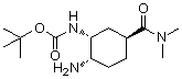 structure of CAS# 365998-36-3, [(1R,2S,5S)-2-氨基-5-[(二甲基氨基)羰基]环己基]氨基甲酸叔丁酯