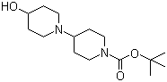 structure of CAS# 367500-88-7, 4-Hydroxy-1,4'-bipiperidinyl-1'-carboxylic acid tert-butyl ester