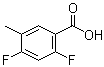 structure of CAS# 367954-99-2, 2,4-二氟-5-甲基苯甲酸