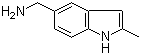 [(2-甲基-1H-吲哚-5-基)甲基]胺分子结构 (CAS 36798-25-1)