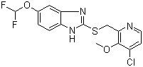 structure of CAS# 368890-20-4, 5-(二氟甲氧基)-2-{[(4-氯-3-甲氧基-2-吡啶基)甲基]硫}-1H-苯并咪唑
