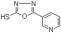 structure of CAS# 3690-46-8, 5-(3-吡啶基)-1,3,4-噁二唑-2-硫醇