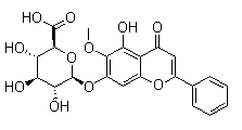 千层纸素 A-7-0-beta-D-葡萄糖醛酸苷分子结构 (CAS 36948-76-2)