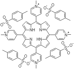 structure of CAS# 36951-72-1, 5,10,15,20-四(N-甲基-4-吡啶鎓)卟吩对甲苯磺酸盐