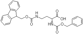 structure of CAS# 369611-58-5, N-苄氧羰基-N'-芴甲氧羰基-D-2,4-二氨基丁酸