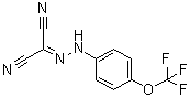 structure of CAS# 370-86-5, 2-[2-[4-(三氟甲氧基)苯基]亚肼基]丙二腈