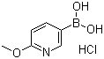 2-甲氧基-5-吡啶硼酸盐酸盐分子结构 (CAS 370864-57-6)