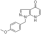 structure of CAS# 370866-00-5, 1,7-二氢-1-[(4-甲氧基苯基)甲基]-4H-吡唑并[3,4-b]吡啶-4-酮