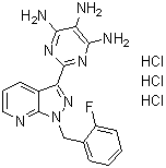 structure of CAS# 370879-46-2, 2-[1-[(2-氟苯基)甲基]-1H-吡唑并[3,4-b]吡啶-3-基]-4,5,6-嘧啶三胺三盐酸盐