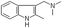 2-甲基-3-N,N-二甲氨基甲基吲哚分子结构 (CAS 37125-92-1)