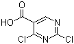 structure of CAS# 37131-89-8, 2,4-Dichloropyrimidine-5-carboxylic acid